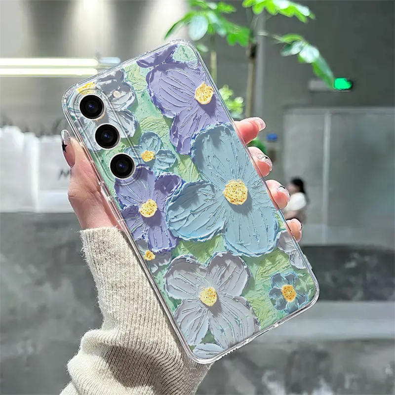 

Floral Embossed Pattern Tpu Phone Case Compatible With Samsung A54/a53/a52/a52s/a34(5g)/a32(5g)/a14(5g)/a13(5g)/s10+/s21/s21u/s21+/s22/s22+/s22u/s23/s23+/s23u Series - Protective Edge Cover