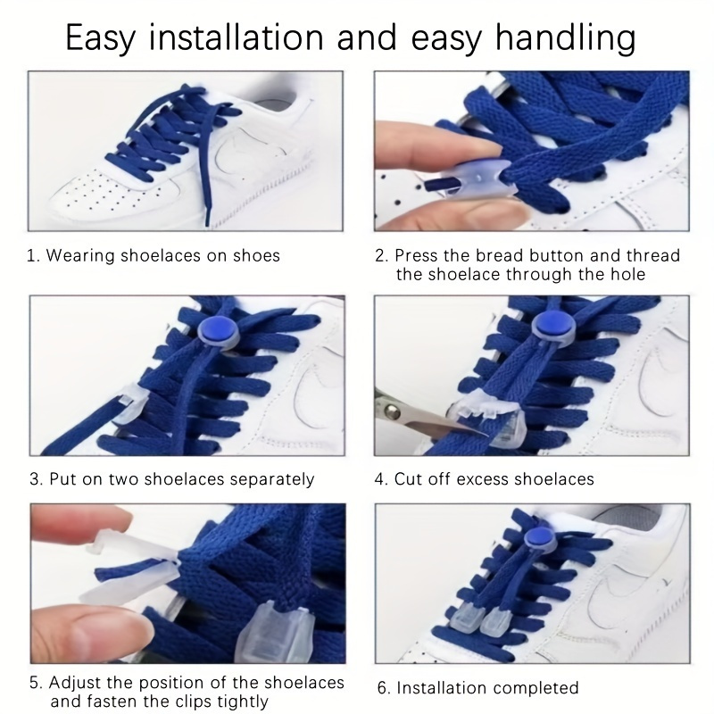 16-pack Plastic Shoe Fastener Buckles - Adjustable Shoelace Locks For ...