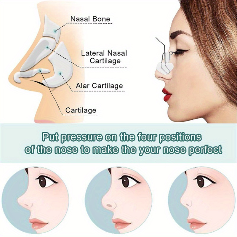 silicone nose shaper clip fragrance free battery bridge straightener lifter for a more defined look details 2