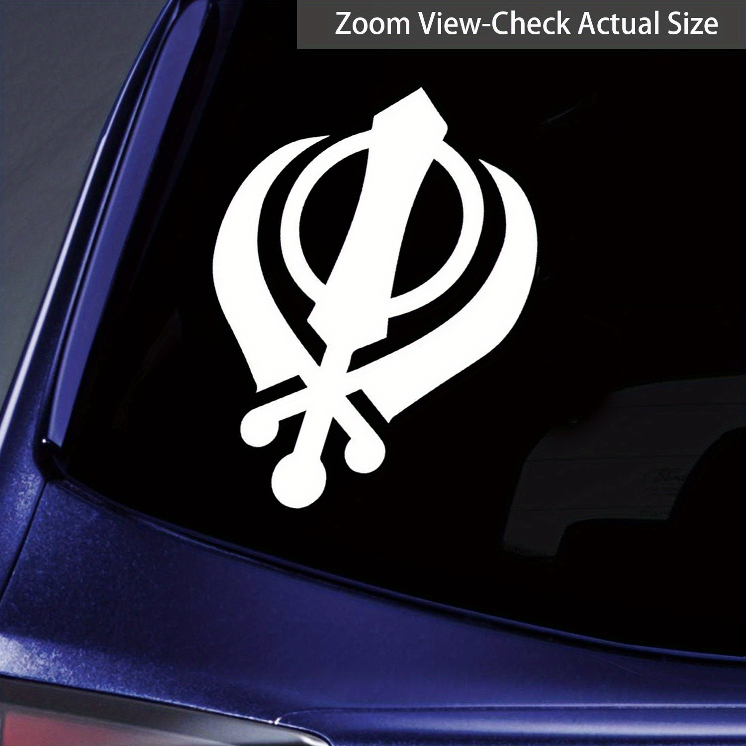 Autocollant En Vinyle Symbole Sikh Sticker Découpé Durable - Temu France