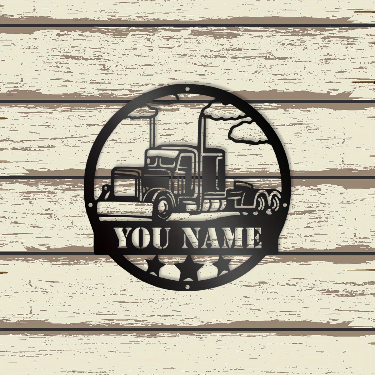 

Custom Semi Truck Driver Metal Wall Art - Personalized 18 Wheeler Name Sign For Home Decor, Perfect Birthday Gift For Dad