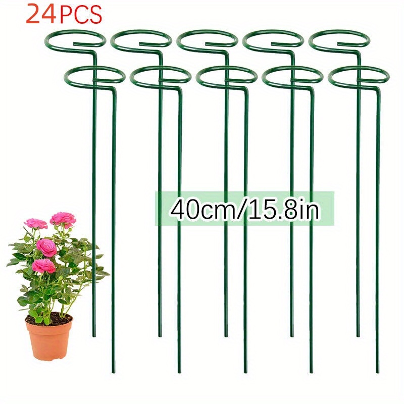 24 x plant support stakes garden flower support single stem plant support stakes 0