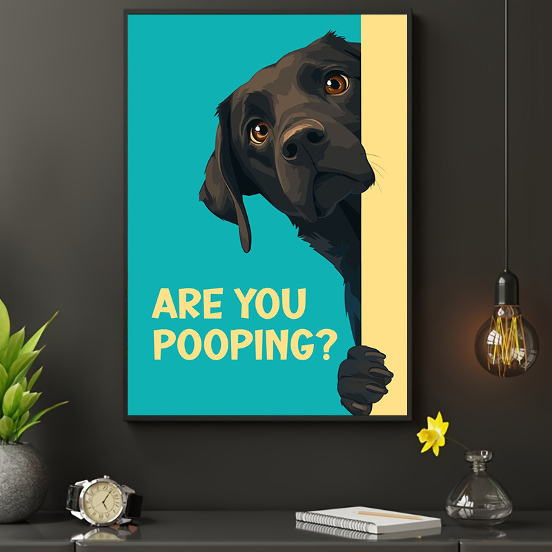 

Playful Labrador Peeking Canvas Art, 12x16" - Frameless Wall Decor For Home & Office, Perfect For Bedroom, Living Room, Kitchen, And More