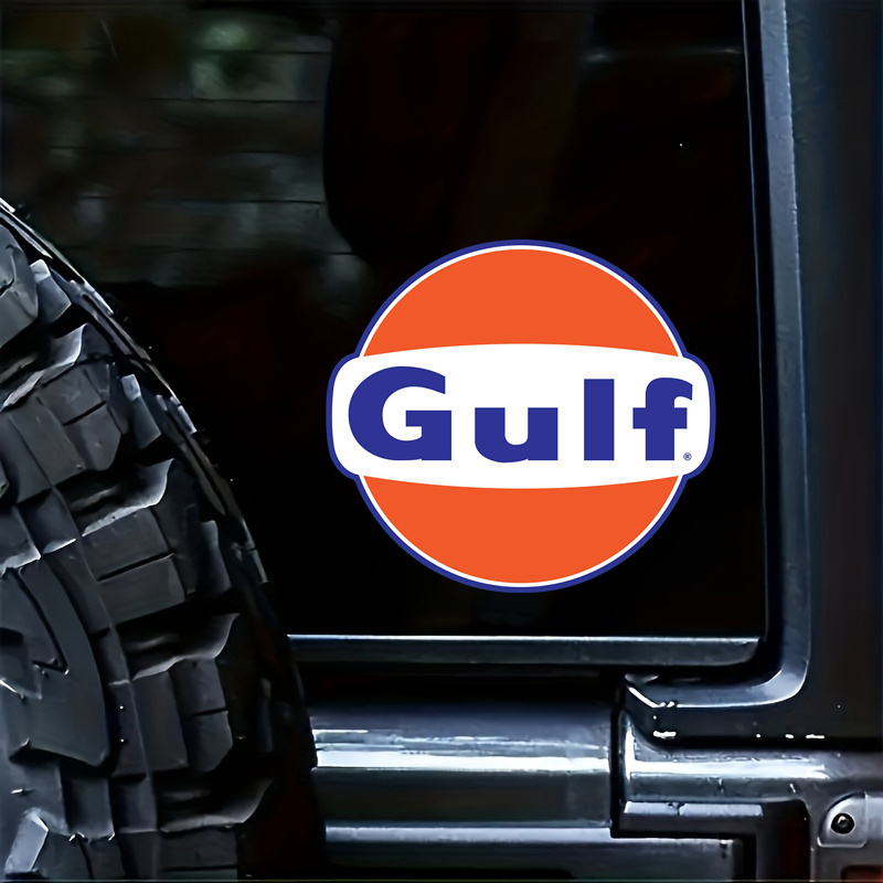 

Vintage Gulf Oil Gasoline Vinyl Sticker - Perfect For Car Bumpers, Laptops & Toolboxes