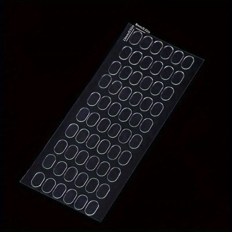 Image of 57pcs Double-sided Adhesive Blind Box Foot Stickers, Transparent Traceless Glue, Hand-made Model Car Decoration Glue, Non-slip Adhesive Stickers, Handmade Double-sided Adhesive