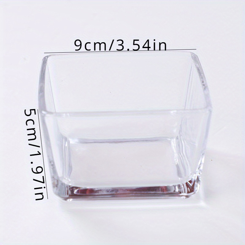 

1pc Transparent Square Plate, Glass, Household Fruits, Snacks, And Snacks With A Tray, Plate, Compartment, Dried Fruit Platter, Only 1 Plate