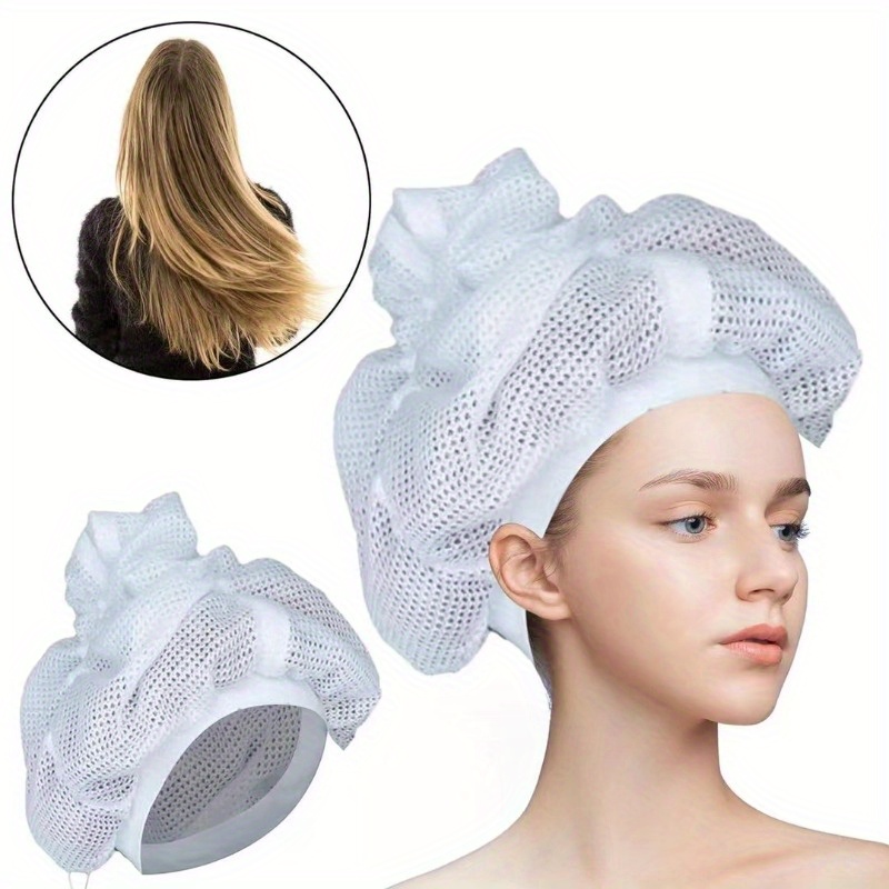 

Sèche-cheveux en filet bouclé, bonnet de séchage, rehausseur de boucles, non parfumé, en polyester tissé - Idéal pour les types de cheveux texturés