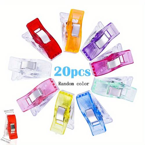 10 20pcs multipurpose sewing clips colorful binding clips sewing craft clamps plastic craft quilting clips for sewing binding