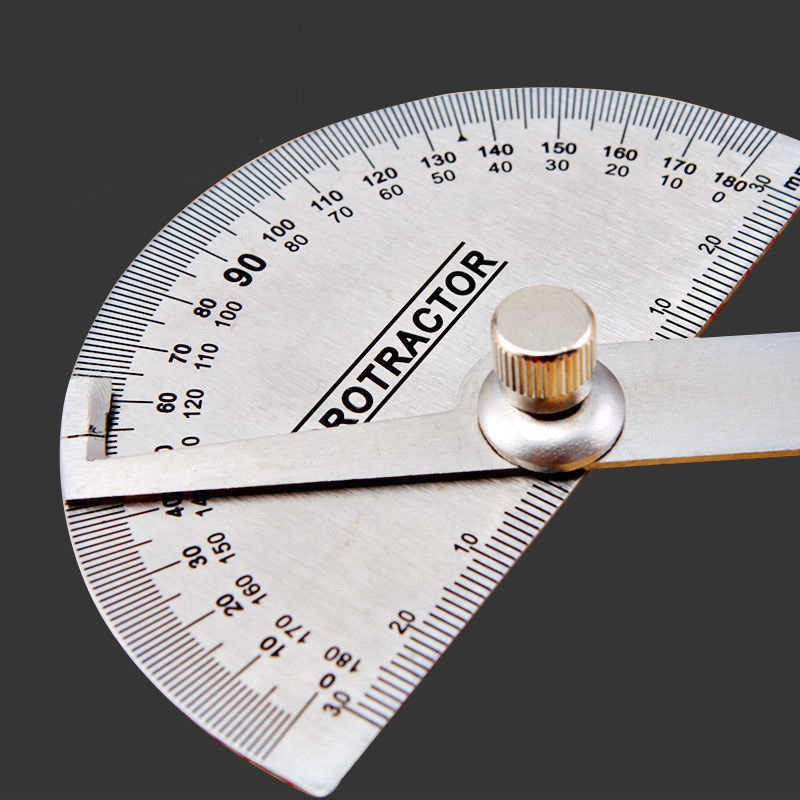 

201 Steel 180 Protractor , Measuring Arm, Uncharged Tool For Measurement