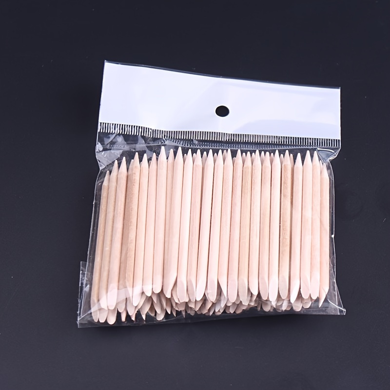 97pcs Sticks Cuticle Pusher: Double-sided Cuticle Remover For Manicure & Pedicure Nail Tools