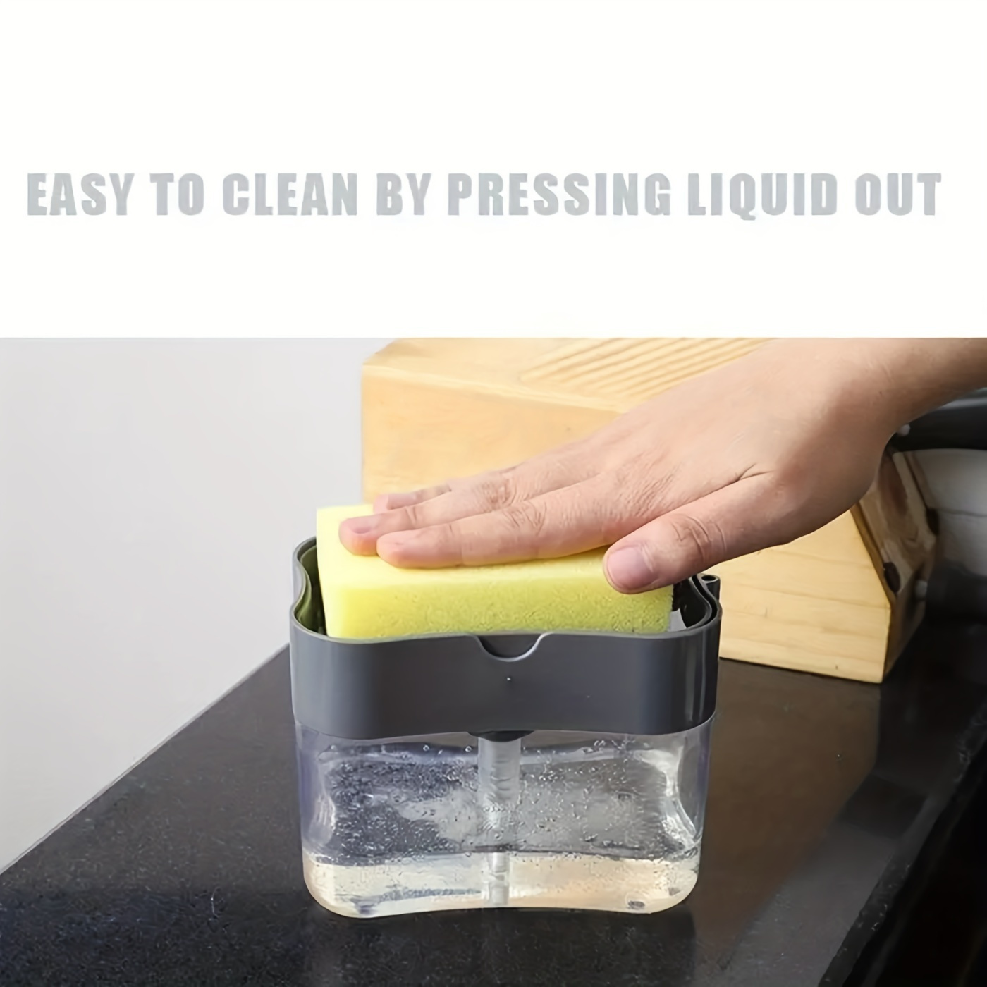 1pc dish soap pump dispenser with sponge holder for outdoor kitchen use no electricity or battery needed metallic silver patio sink accessory 4 5x2 5x0 7 inches 0 37lb details 6