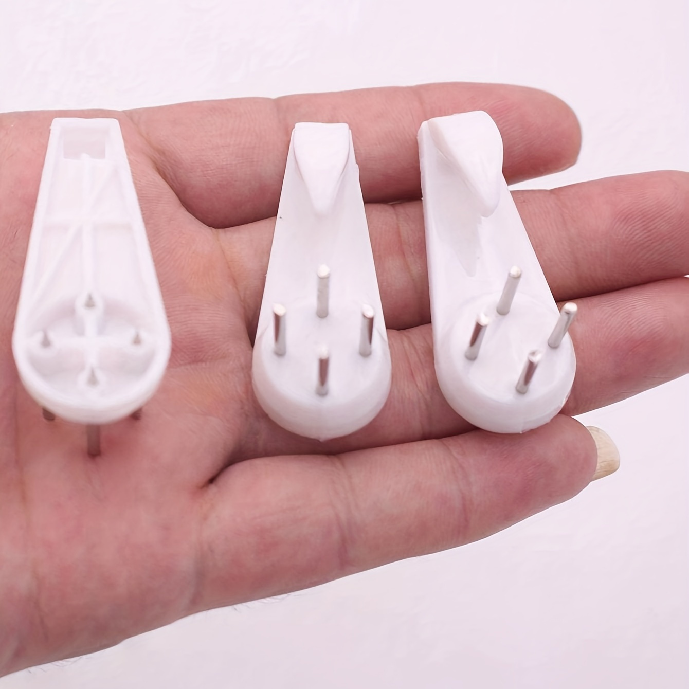 TEMU 70pcs Heavy-duty Concrete Wall Hooks - No Drill Adhesive/screw-mountable Invisible Nail Hangers, Damage-free Removal, Non-trace Drywall Picture