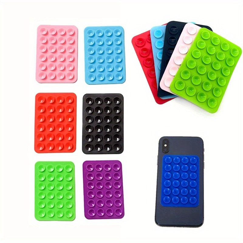

Silicone Suction Phone Case Holder Compatible With Iphone And Android, Anti-slip Hands-free Mobile Accessory For Selfies And Videos - Green, Grey, Red, Blue.