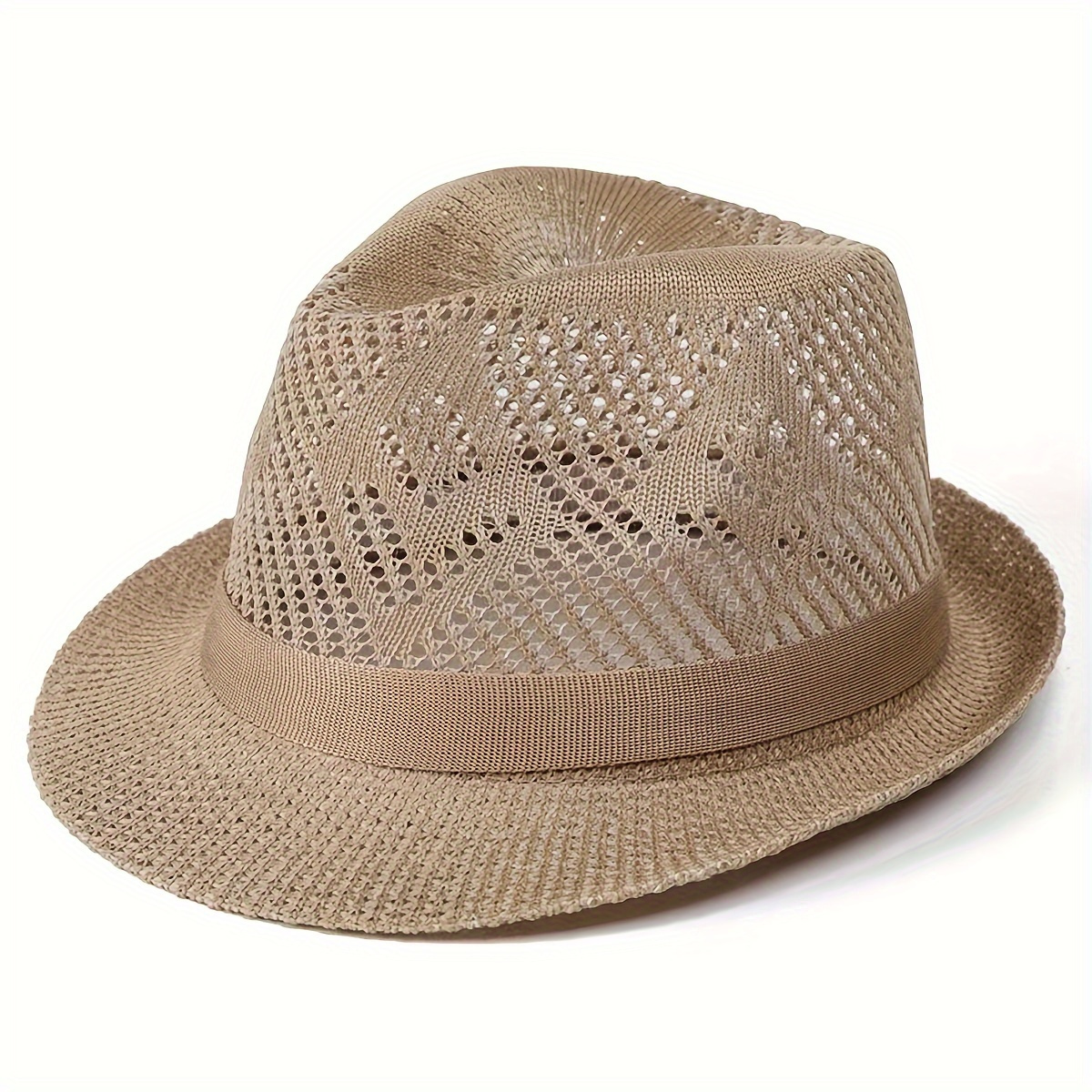 breathable sunscreen straw hat - curved brim top hat for outdoor summer activities | Shop Trends | Temu
