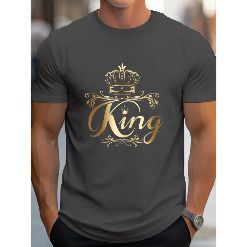 

Gold King Crown Design G500 Pure Cotton Men's T-shirt Comfort Fit