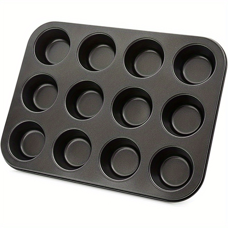 

Muffin Pan For Baking, Nonstick Cupcake Tin 12 Cup, 1pc Tray, Premium Pans-black