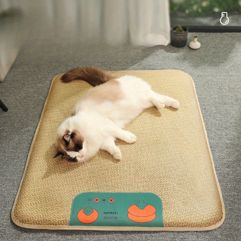 

Cooling Pet Mat For Dogs & Cats - Japanese-inspired Summer Chill Bed, Woven Rattan Design, Ideal For Small To Medium Breeds