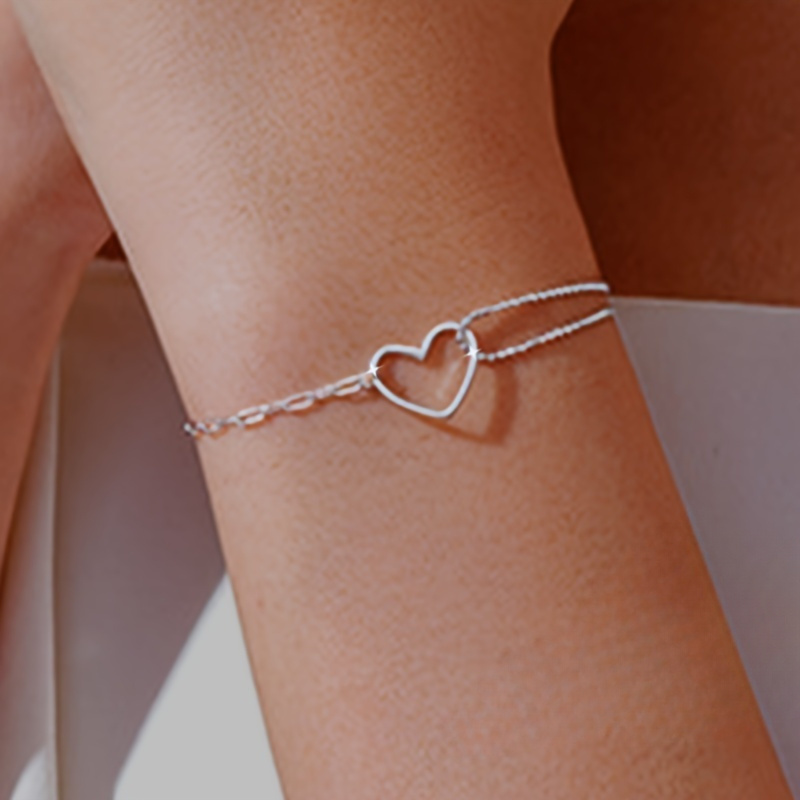 TEMU Un bracelet en chaîne en argent sterling S925 - une pièce de bijou idéale pour tous les événements
