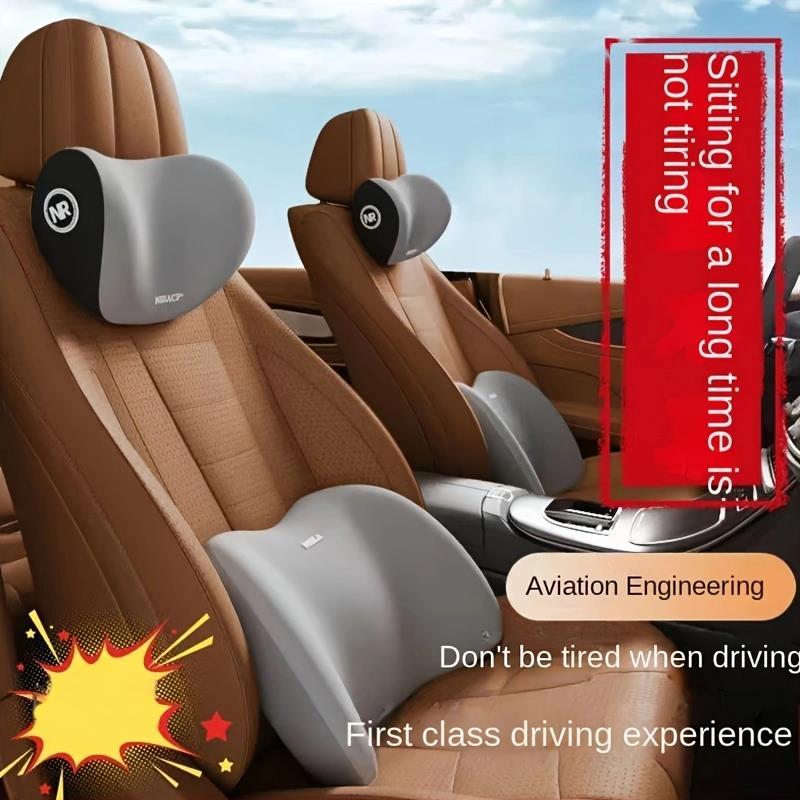 

Luxury And Comfortable Car Accessories, A Set Of Memory Foam Neck And Lumbar Pillows Suitable For All .