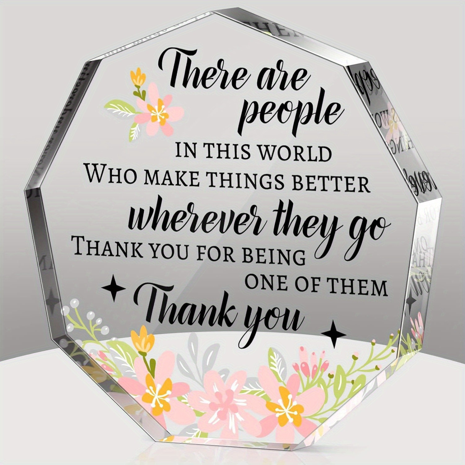

Inspirational Acrylic Plaque - Perfect Thank You Gift For Women, Coworker, Or Colleague Leaving Job | Contemporary Desk Decor