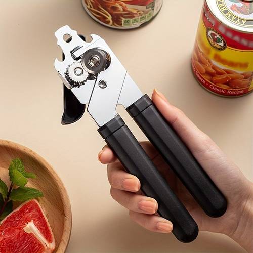 stainless steel jar opener comfortable handle versatile easy manual can and bottle opener elderly sturdy kitchen