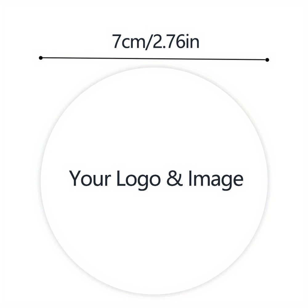 TEMU 500pcs Custom Logo Stickers - 2.76 Inch Round Personalized Brand Labels With Wreath Design For Weddings, Gift Boxes, And Company Packaging,