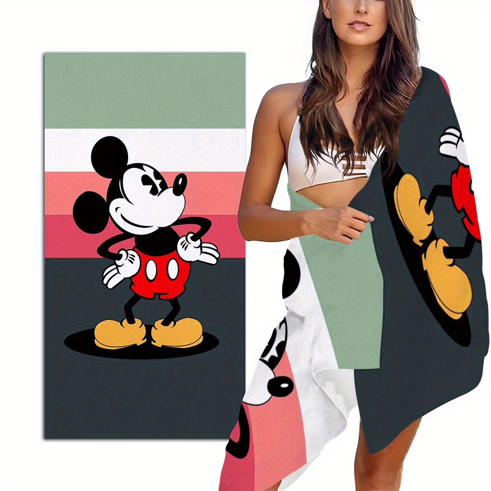 

Disney Cartoon Towel, Waterproof Fashionable And Quick-drying Bath Towel, Outdoor Ultra-fine Fiber Sports Beach Towel