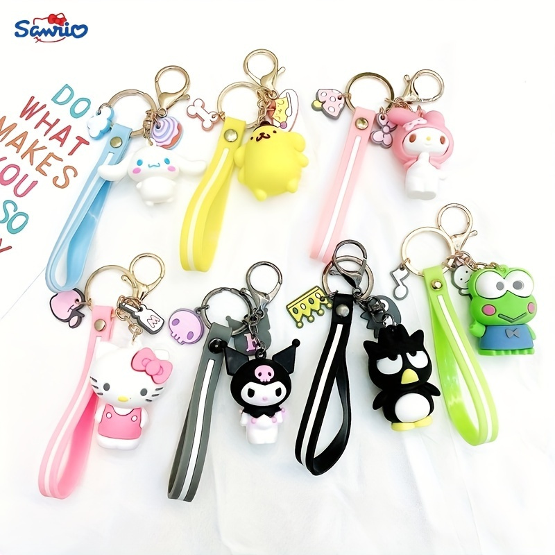

Authorized 7pcs Cartoon Sanrio Hello Kitty Key Chain For Men, Action Figure Pvc Model Doll Keychain, Cute Bag Decoration