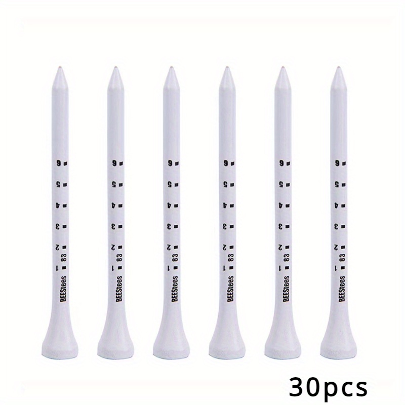 TEMU 30pcs Tees de Golf en Bois avec Impression d'Échelle - Tailles 83mm, 69mm, 53mm pour des Coups de St Consistants, Entretien des Clubs de Golf |