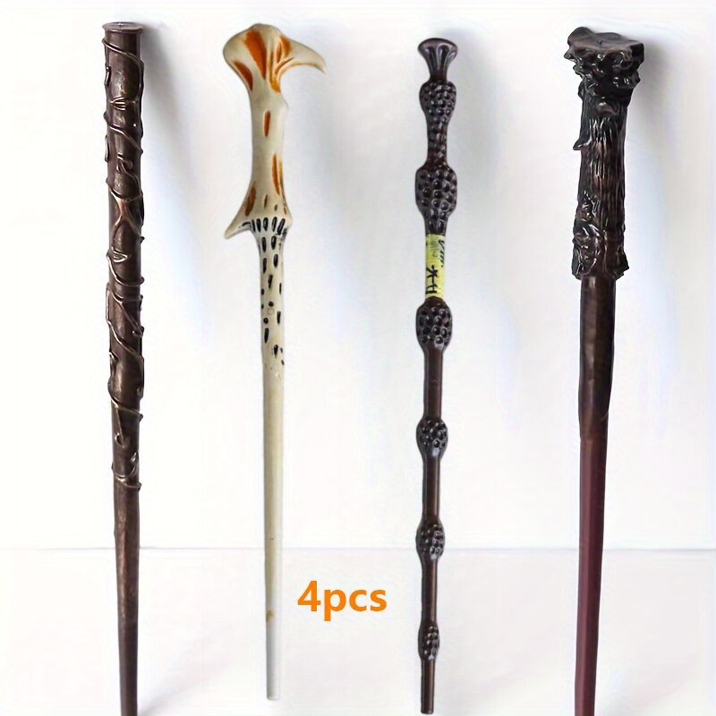 

4pcs Magic Wand Costume Accessory Wand For Masquerade, Cosplay Academy Wand Props For Men, Ideal Choice For Gift