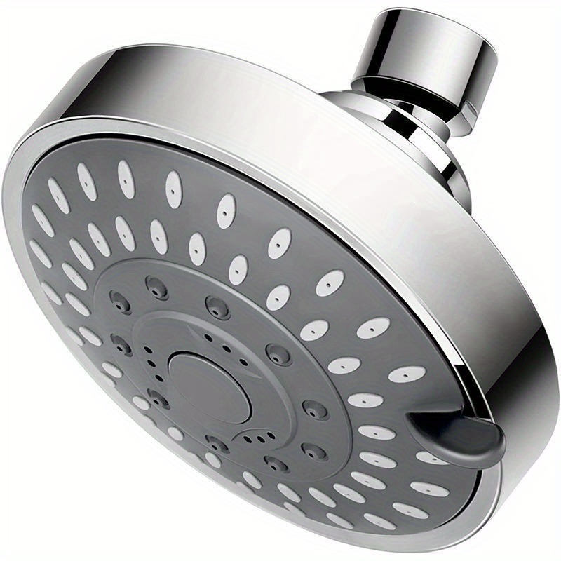 

1pc 5-setting High Pressure Shower Head With Adjustable Swivel Ball Joint - Enjoy A Relaxing Shower Experience With Low Water Flow & Pressure