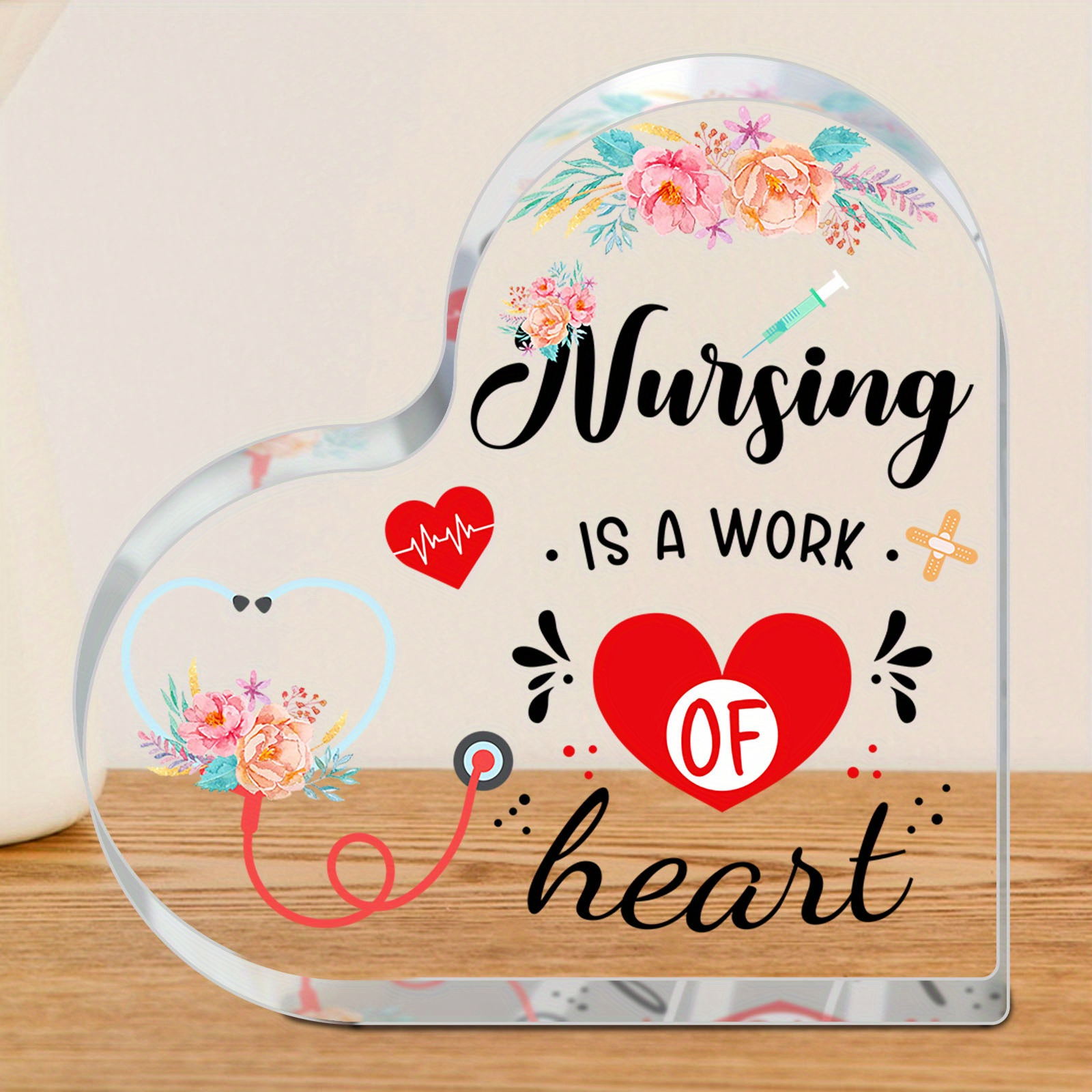 

Acrylic Nurse Appreciation Gift Sign - Contemporary Style Tabletop Decorative Plaque For Nursing Assistants - Multipurpose Thank You Keepsake For Women Nurses - No Electricity Required