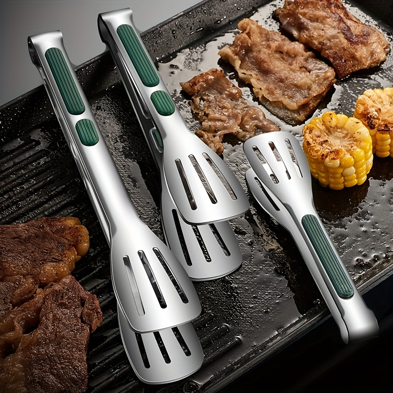 

Versatile Stainless Steel Food Tong With Silicone Grip - Perfect For Cooking, Grilling, Baking & More - Durable Kitchen Tool