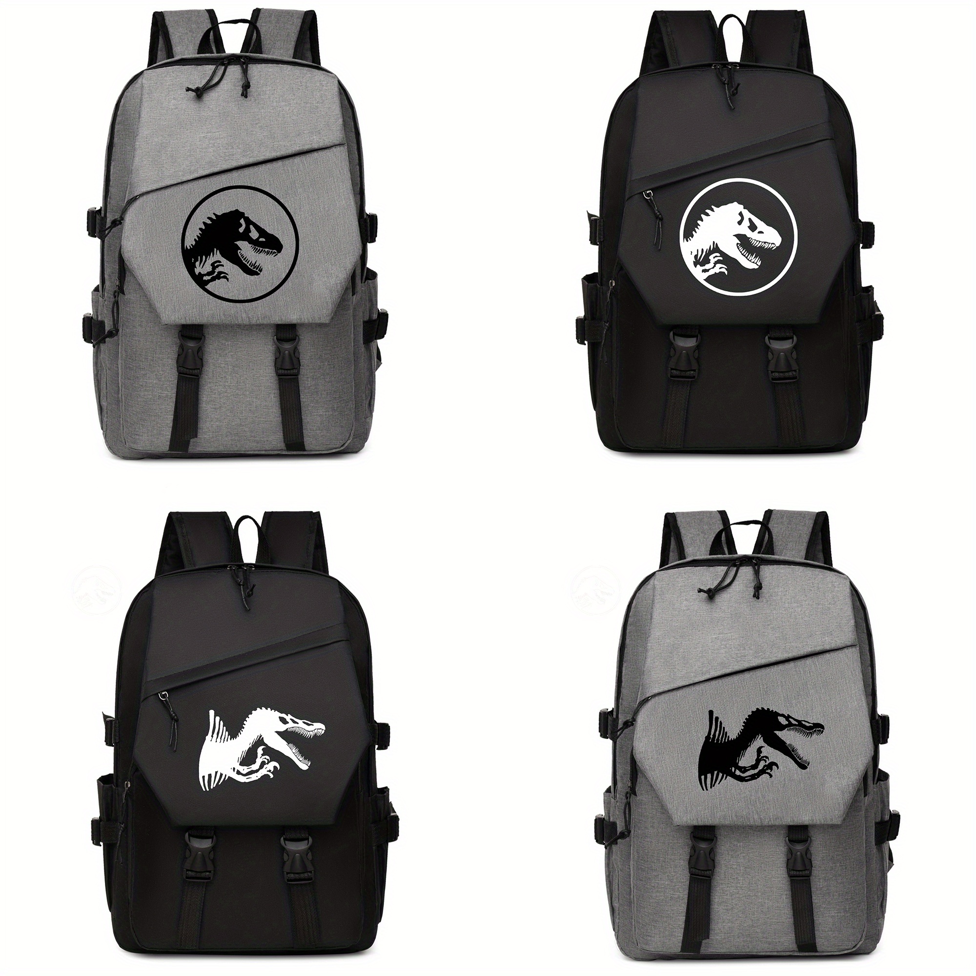 

Dinosaur Print Backpack, Boys And Girls High Capacity Schoolbag, School Supplies, Back To School Gift