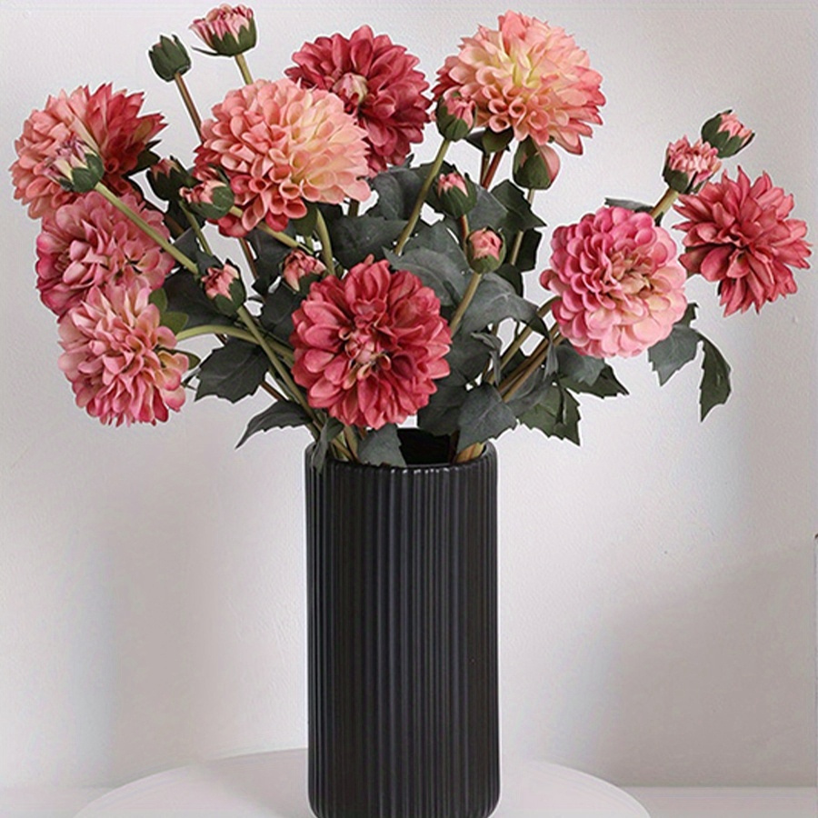 

Dahlia Artificial Flowers 1 Bouquet Of 19.7" Dahlia Silk Flowers For Home Tables Wedding Bouquets Centerpieces Bridal Shower Party Decorations