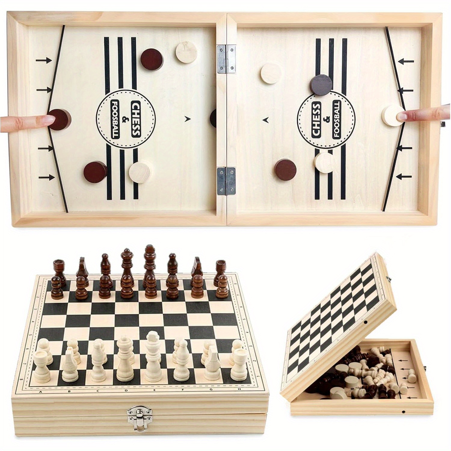 

Sling Game, Chess Game Set, Board Game, Fast Hockey Table Game, Toe Chess Set