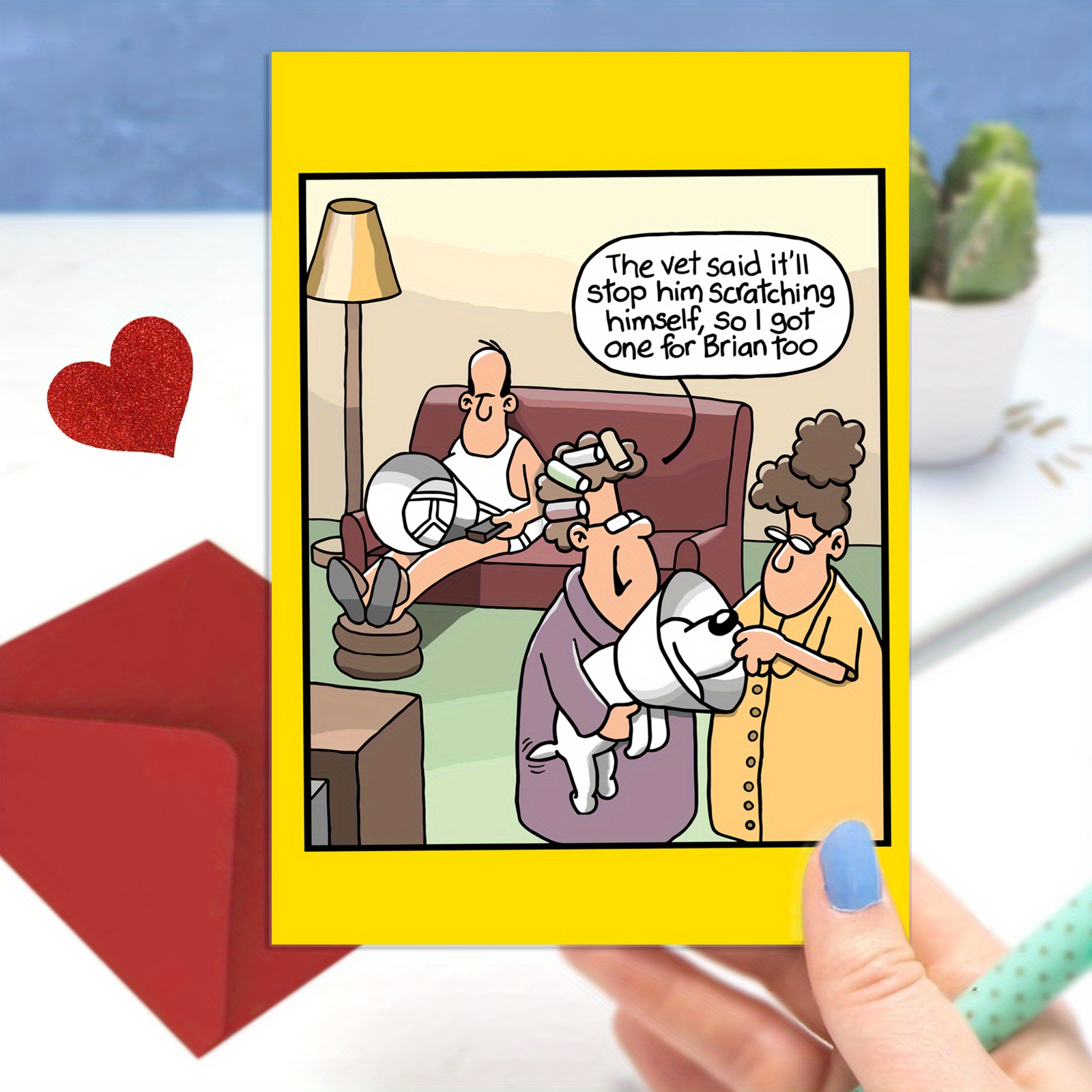 

Humor Birthday Greeting Card With Envelope, Funny Cartoon Notecard, Paper Material - Perfect For Adding Laughs To Any Celebration