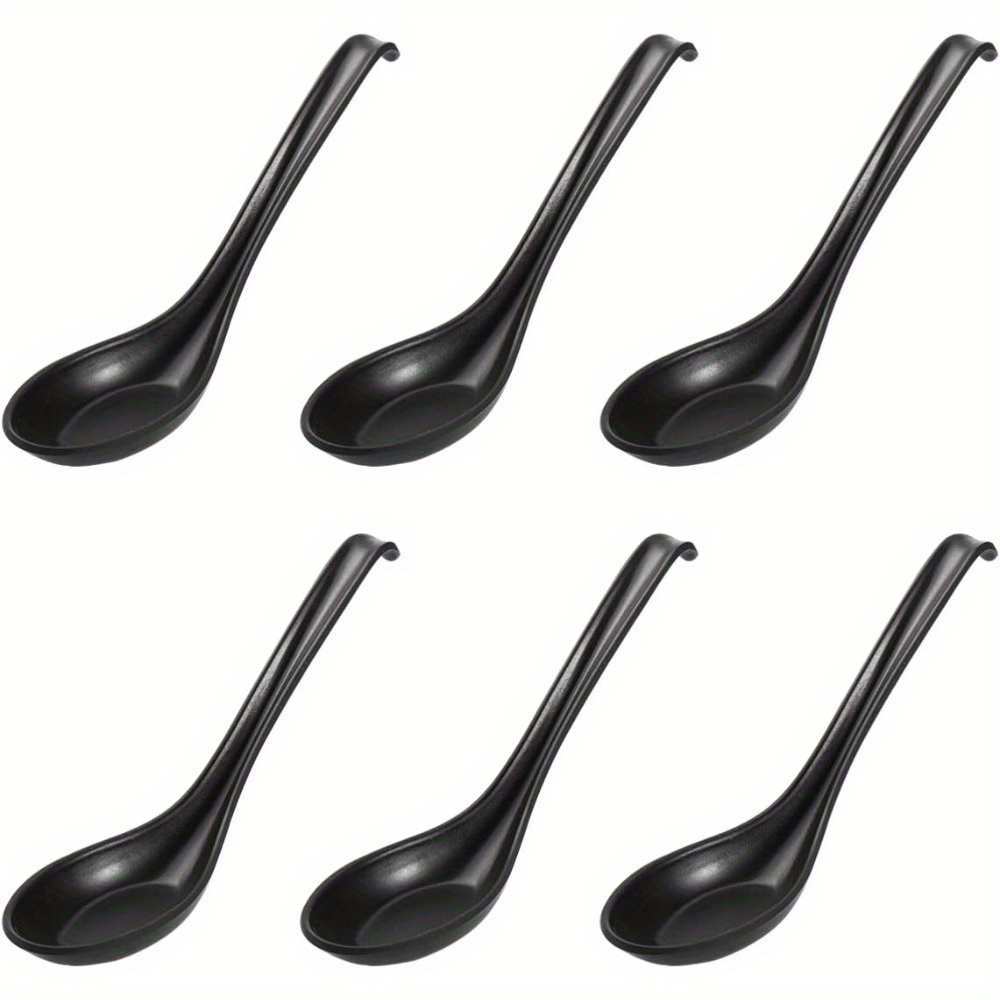 4 Pièces Cuillères En Silicone Coréennes Pour Soupe, Ramen, Nouilles - Ustensiles De Cuisine Anti-Adhésifs Et Résistants à La Chaleur