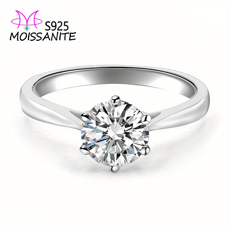 

925 Silver 1ct/2ct/3ct/5ct Moissanite Diamond Ring, European And American Retro Light Luxury, Niche Design, Personality, Versatile, Men's And Women's Ring, High-end Design, Wedding Dinner Party