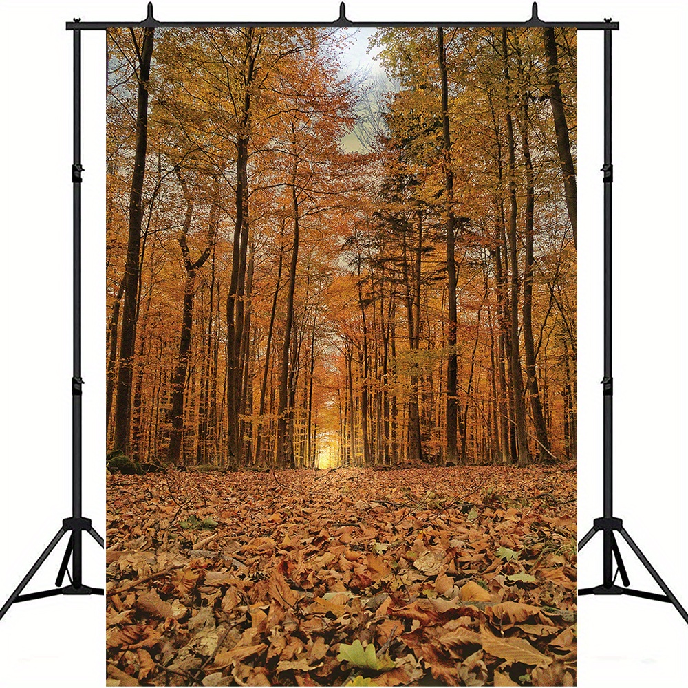 

Autumn Maple Forest Vinyl Backdrop - Perfect For Thanksgiving, Fall Harvest & Family Gatherings - Versatile Photo Booth Prop