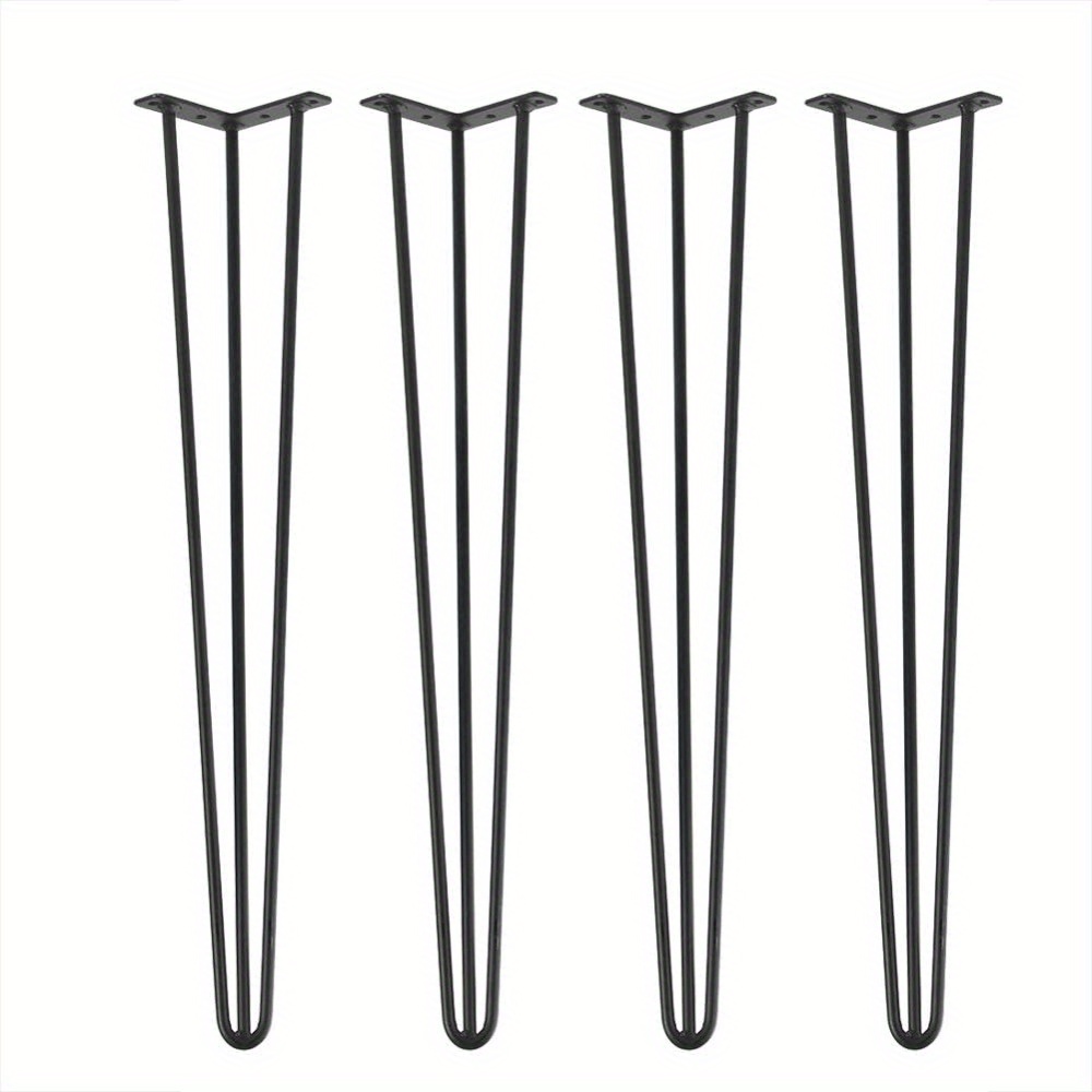 

Metal Table Legs, 4pcs 30inch Solid Iron Metal Furniture Legs Modern Style Hairpin Table Leg Diy Laptop Desk Legs With Pre-drilled Holes For Coffee Table Dining Table Nightstand Designer Desk