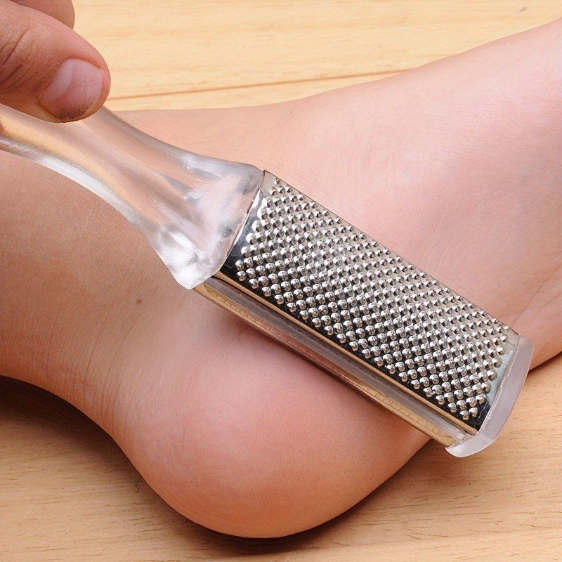 

Double-sided Callus Remover Foot File, Pedicure Foot Scrubber For Wet/dry Feet, Non-electric Foot Grater With Handle For Home Spa, Suitable For Living Room, Bedroom, Outdoor, Bathroom Use