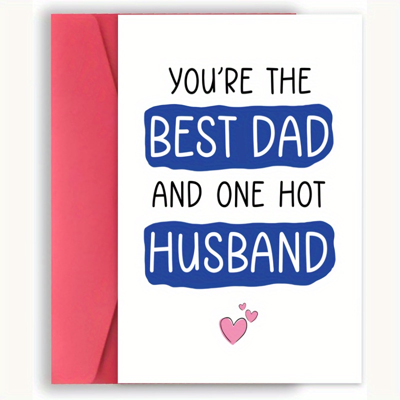 TEMU Funny Father's Day Card From Wife, Best Dad Card, Naughty Fathers Day Card For Husband, First Fathers Day Card, Husband Birthday Card