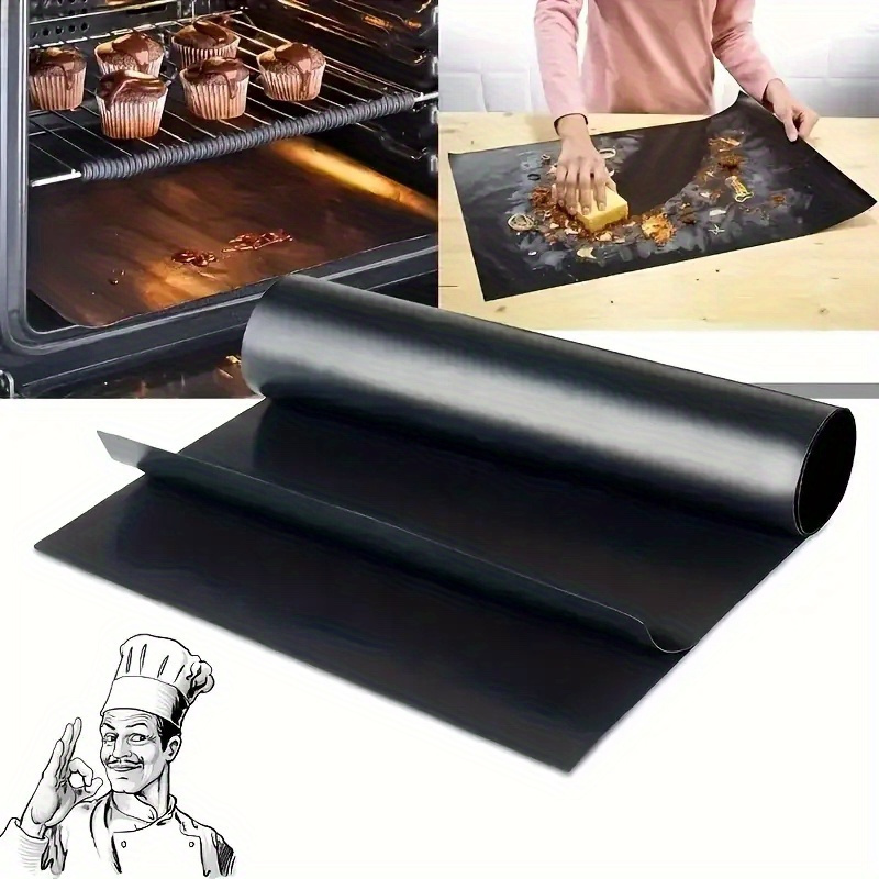 TEMU 1pc Reusable - Electric & Gas Ovens, Toasters, Grills | Keeps Your With Fiberglass Baking Mat, Bottom Oven Liners, Bbq Accessories, Kitchen