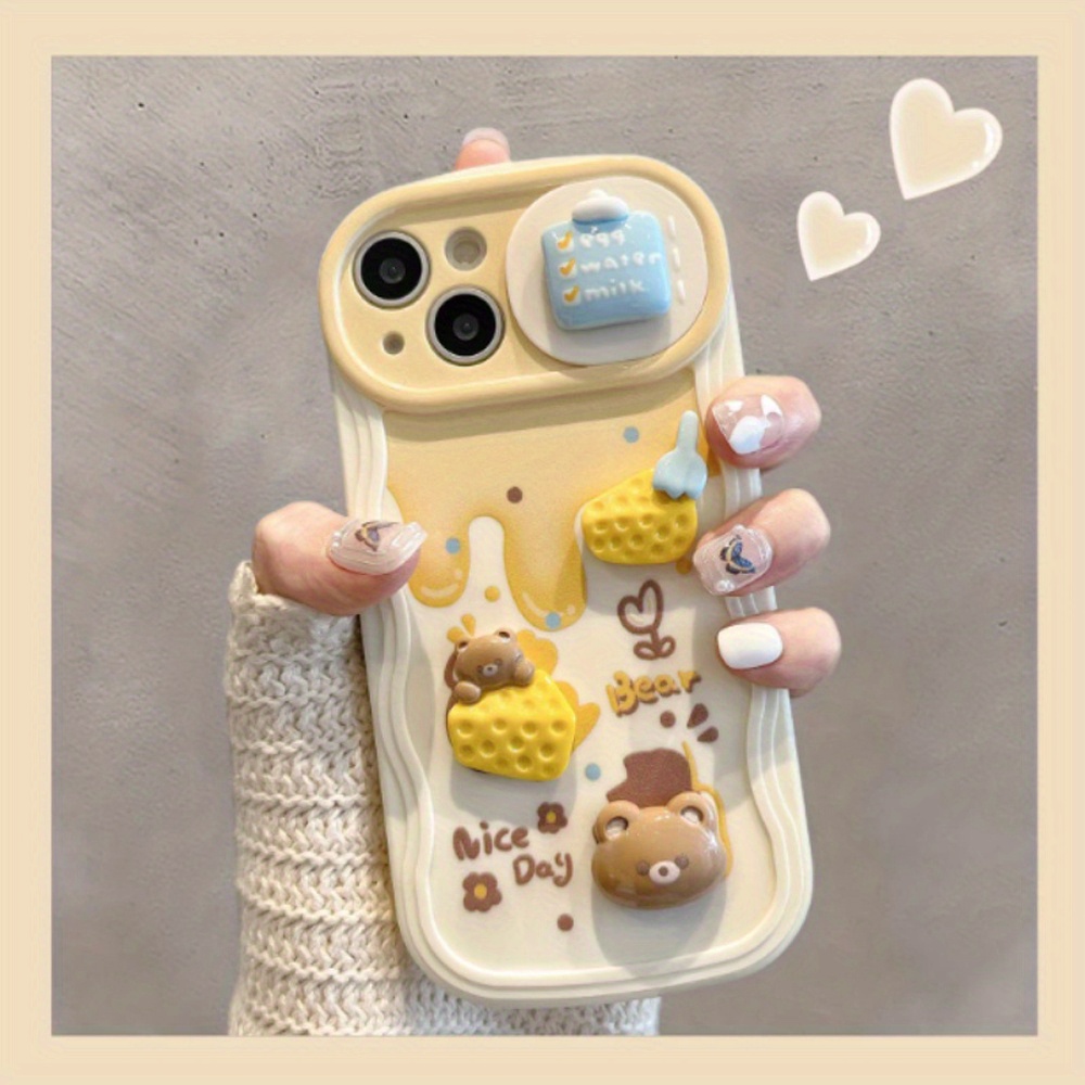 

3d Bear Phone For Iphone15\15pro\15promax\14\13\12\11\xs Max Phone