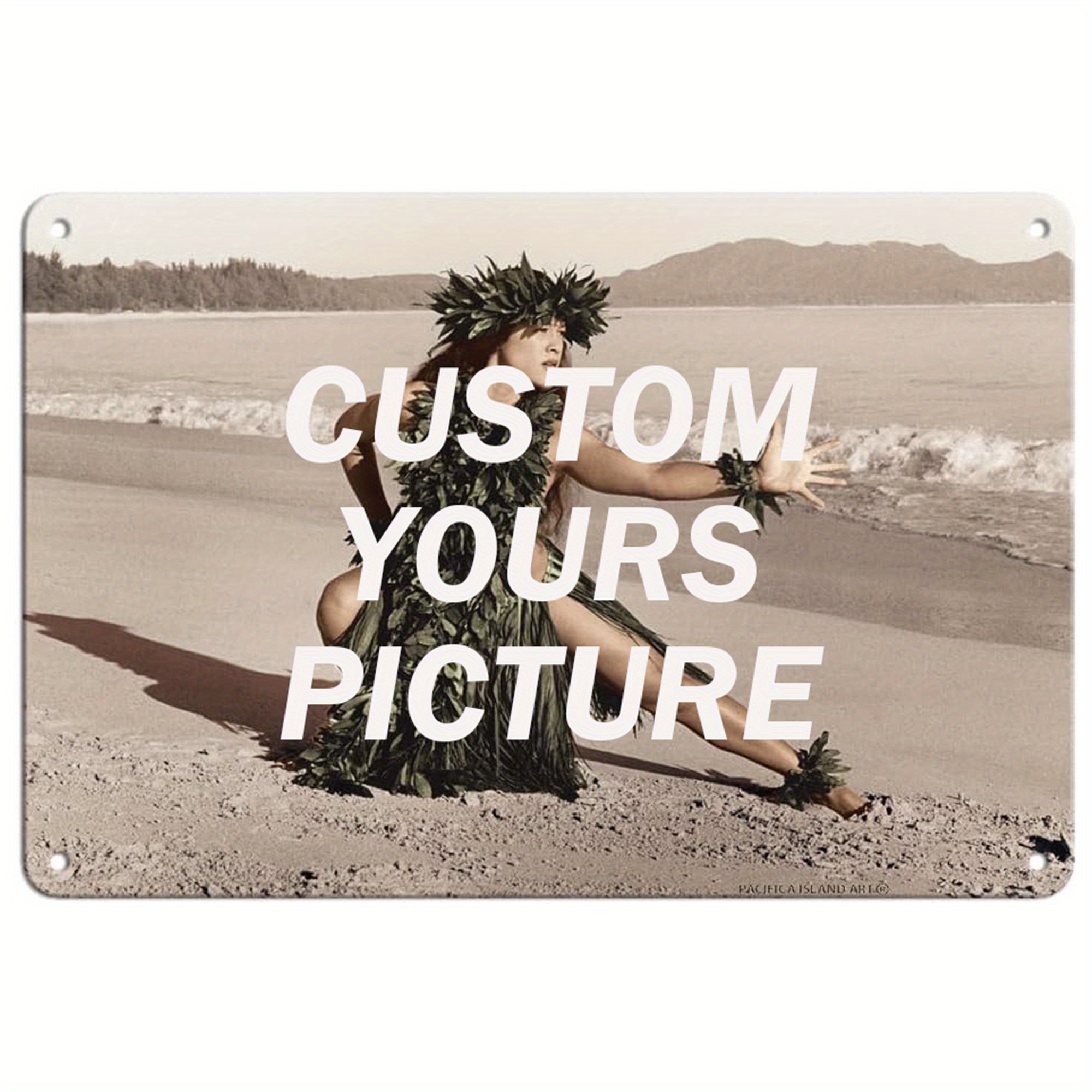 TEMU Custom Vintage Metal Sign That Personalized With Your Image Or Logo - A Versatile Wall Decoration Suitable For Home, Office, Bar, - Made From