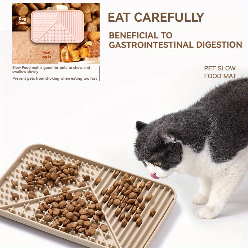 Silicone Slow Feeder Pet Mat With Suction Cups Antichoke Dog & Cat