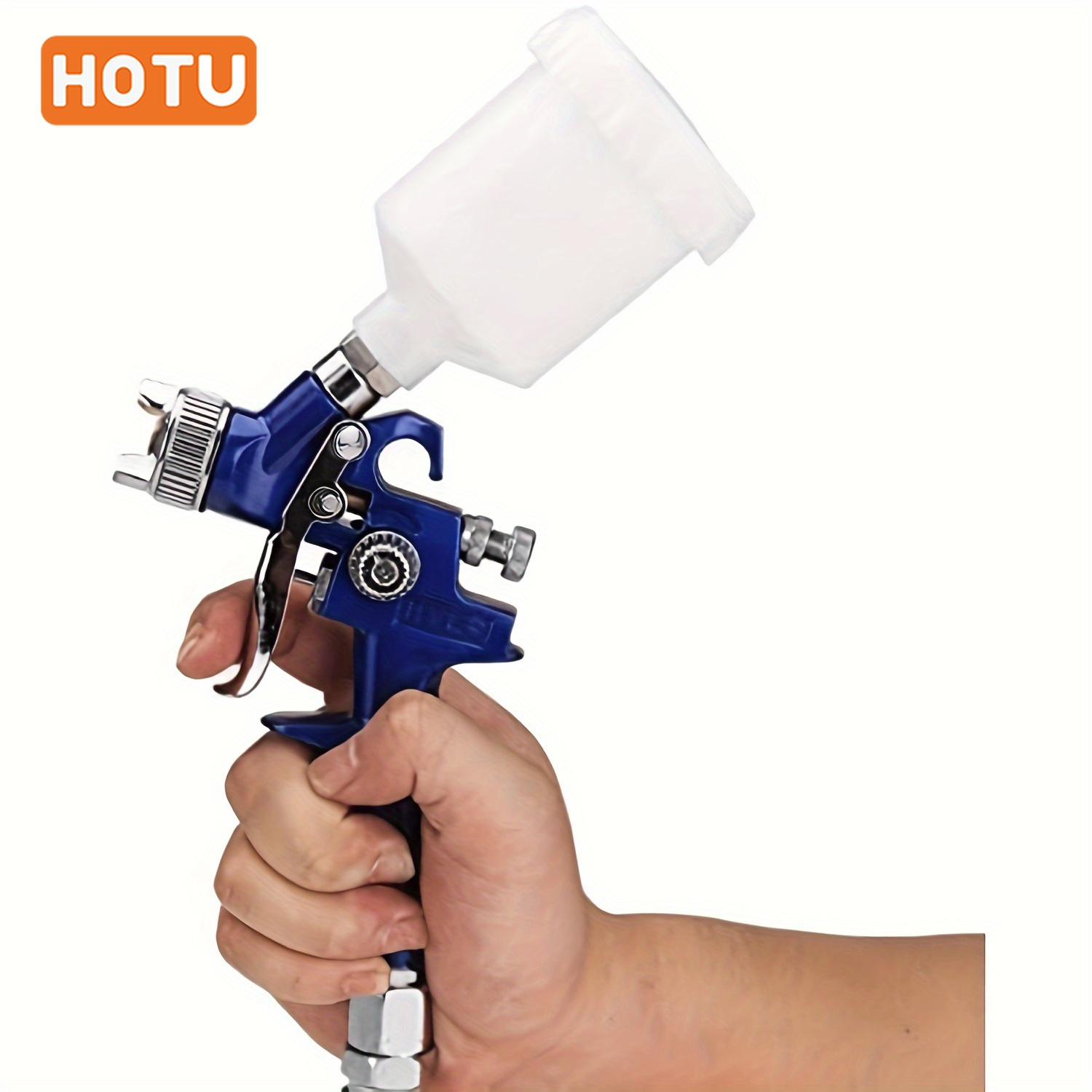 

Stainless Steel Spray Gun With 1.0mm Tip For Car Spraying, Gravity Feed Paint Gun With 125ml Capacity Cup For Car Prime And Furniture Surface Spraying