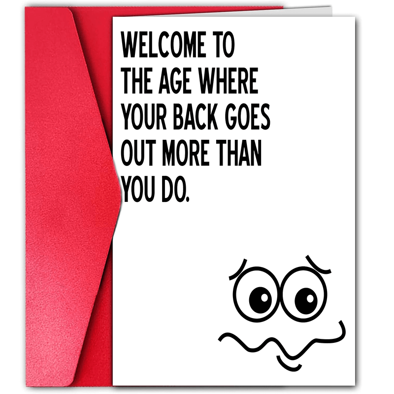 

Hilarious Birthday Card For Any Age - Sarcastic & Rude, Perfect For 40th, 50th, 60th, 70th Celebrations - Unique Cartoon Design, Premium Paper