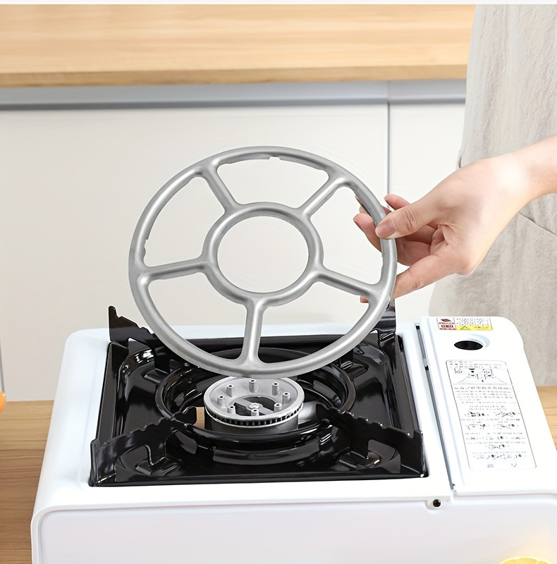 stainless steel gas stove frame with non slip feet   kitchen accessory for safe cooking details 0